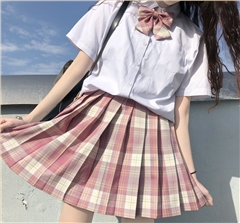 JK制服格子半身裙生产代工定制工厂